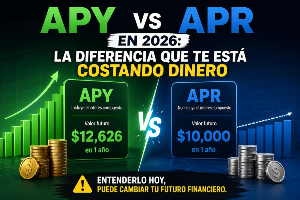 APY vs APR en 2026: La diferencia que te está costando dinero