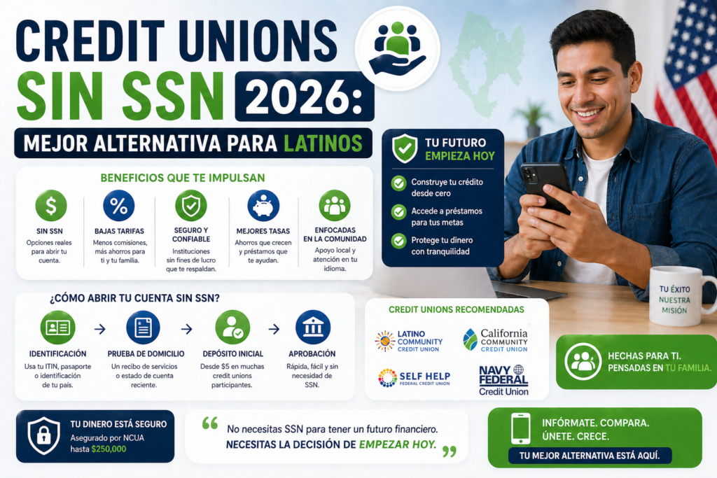 Credit Unions Sin SSN 2026