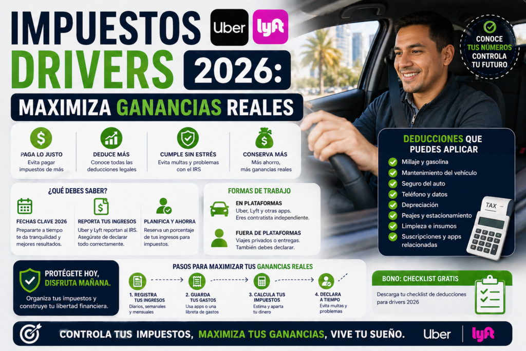 Impuestos Drivers Uber Lyft 2026