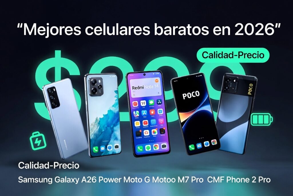 Mejores celulares baratos en 2026