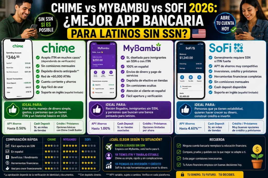 Chime vs MyBambu vs SoFi 2026