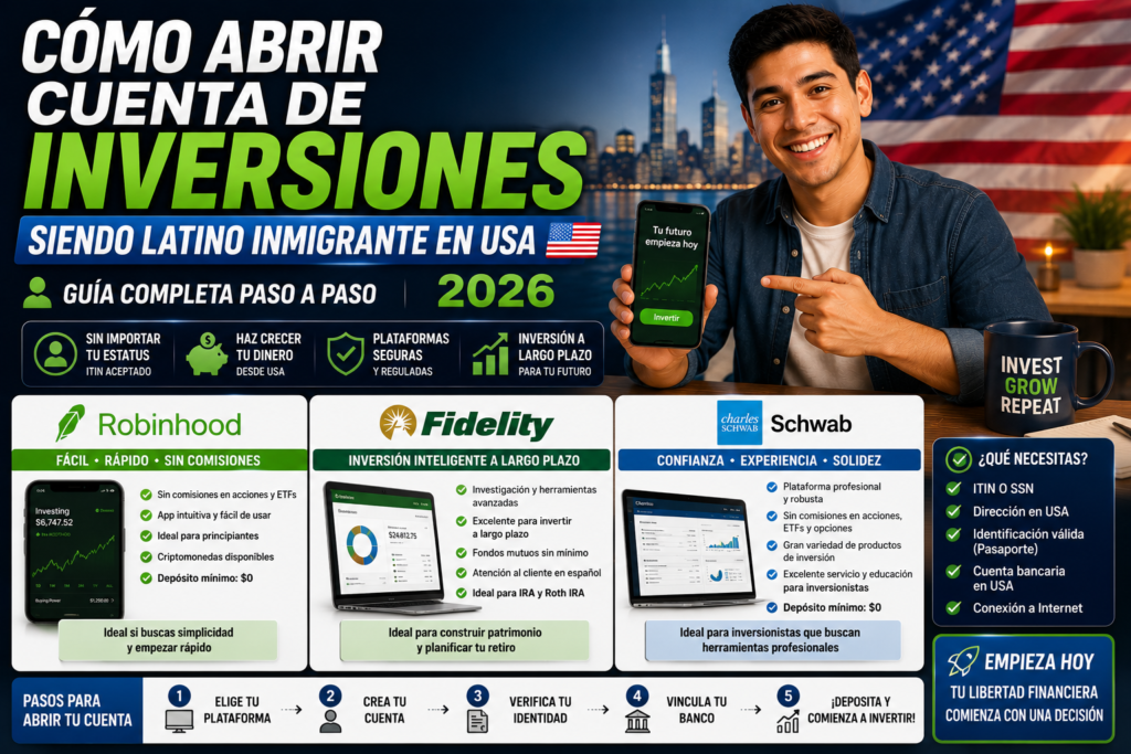 Cómo Abrir Cuenta de Inversiones siendo Latino Inmigrante en USA