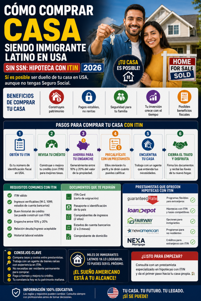 Cómo Comprar Casa siendo Inmigrante Latino en USA sin SSN