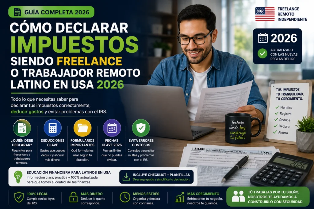 Cómo Declarar Impuestos siendo Freelance o Trabajador Remoto Latino en USA 2026