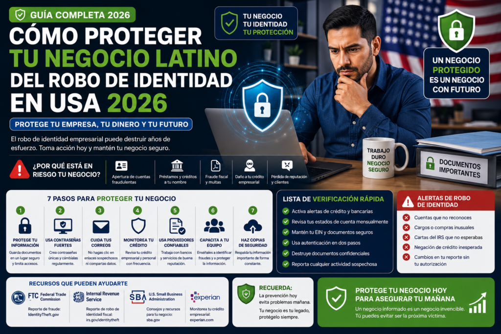 Cómo Proteger tu Negocio Latino del Robo de Identidad en USA