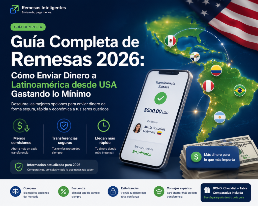 Guía Completa de Remesas 2026: Cómo Enviar Dinero a Latinoamérica desde USA Gastando lo Mínimo