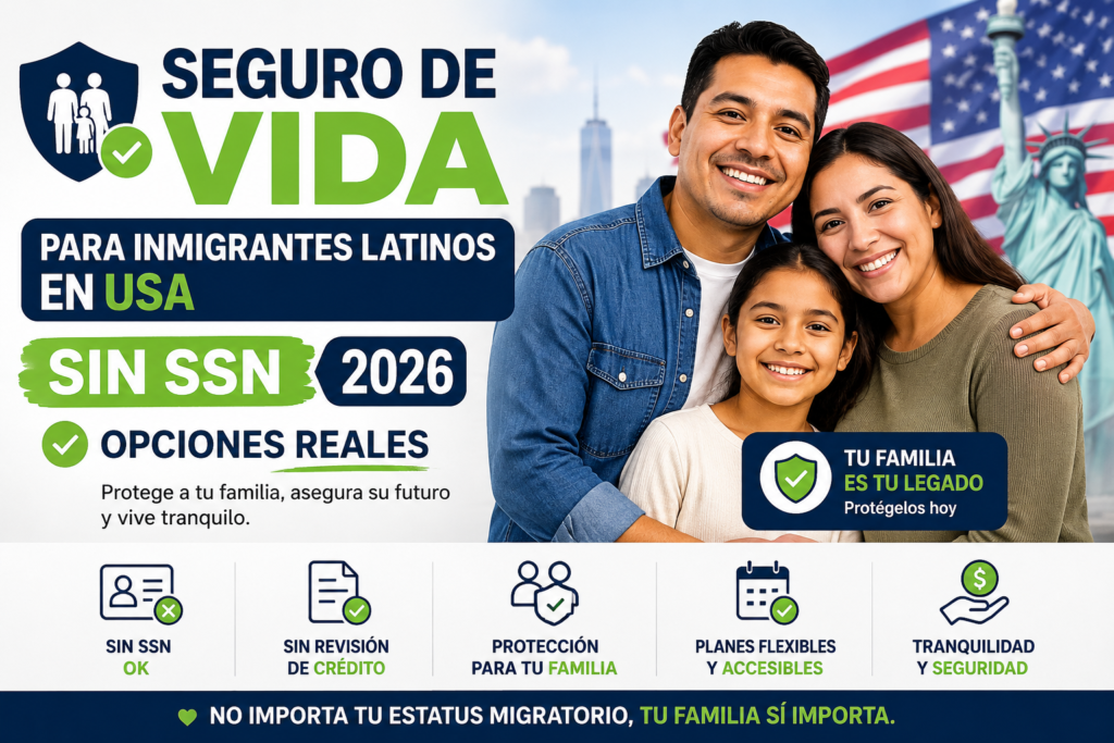 Seguro de Vida para Inmigrantes Latinos en USA sin SSN 2026: Opciones Reales