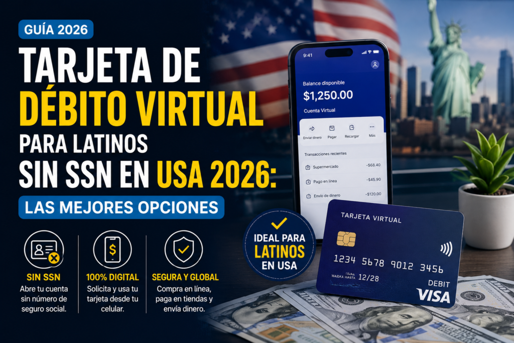 Tarjeta de Débito Virtual para Latinos Sin SSN en USA