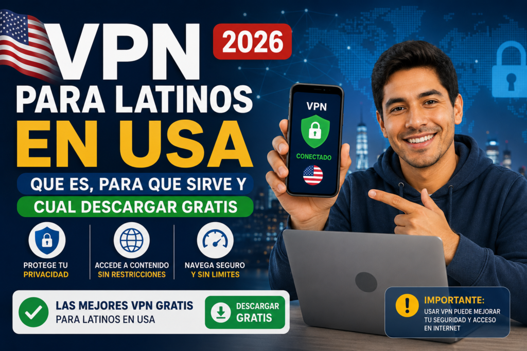 VPN para Latinos en USA 2026: Que Es, Para Que Sirve y Cual Descargar Gratis