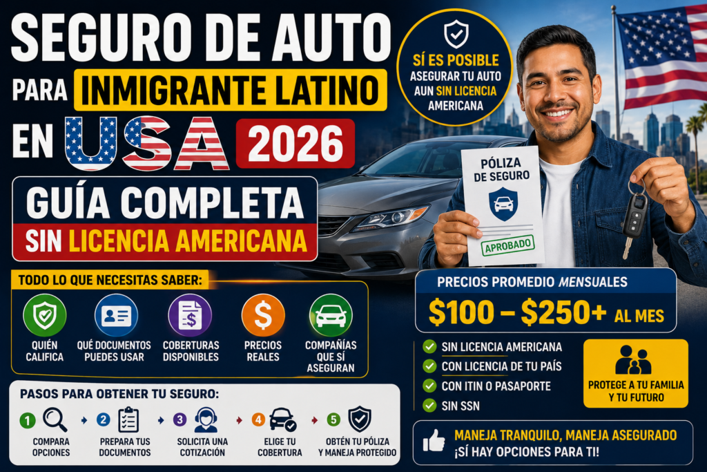 Seguro de Auto para Inmigrante Latino en USA