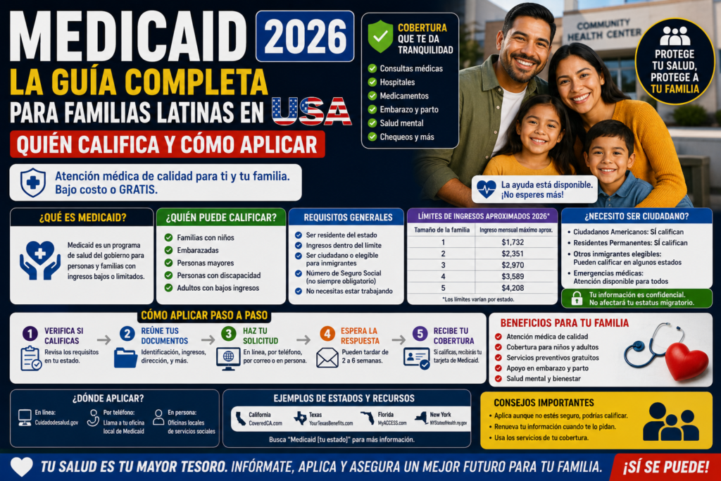 Medicaid 2026: La Guía Completa para Familias Latinas en USA — Quién Califica y Cómo Aplicar