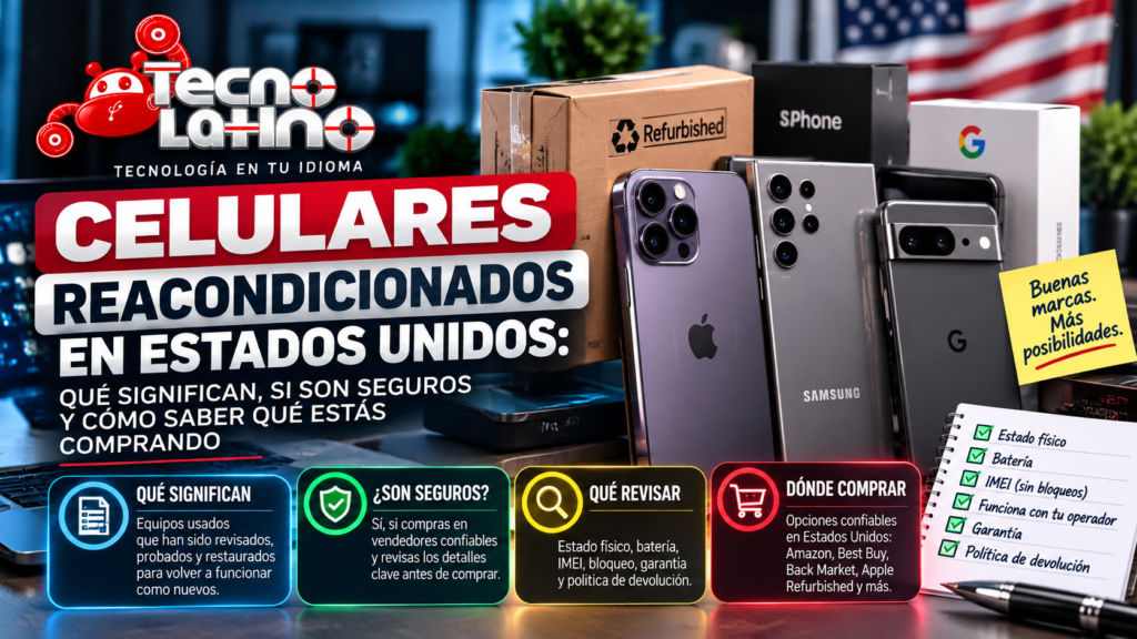 Celulares reacondicionados en Estados Unidos